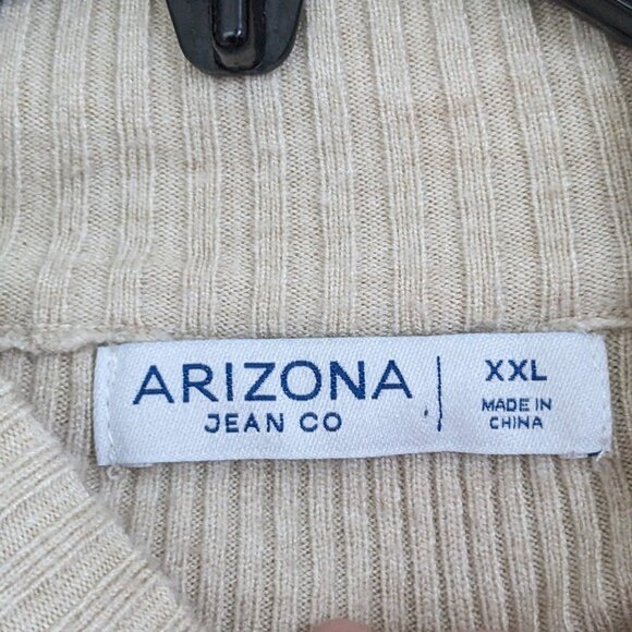 Academia Retro Preppy Arizona Cropped Sweater XXL Ribbed Cream Red Striped - Picture 6 of 7